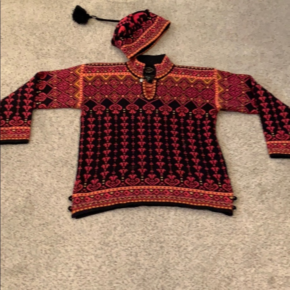 Obermeyer wool sweater and hat